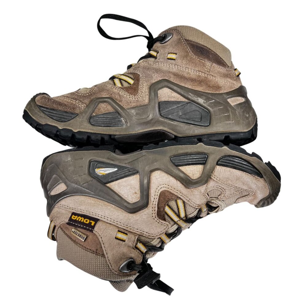 Lowa Mens Renegade Mid Hiking Boots Size 7 EU 38 Brown Vibram Goretex